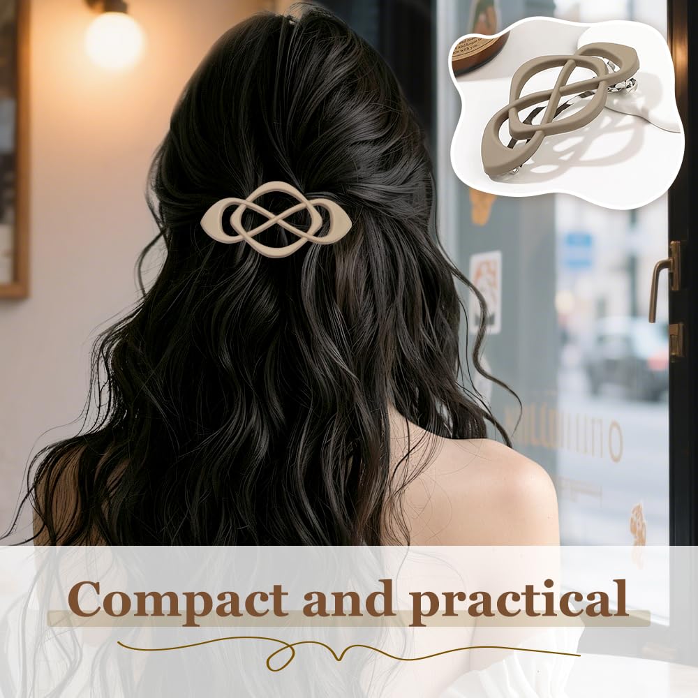 4 Pack Vintage French Barrette Hair Clips, 2026 New Hair Accessories for Women, Strong Hold No Slip Styling (Style A)