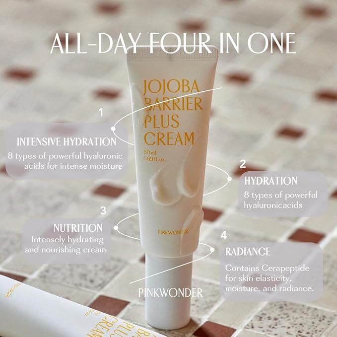 PINKWONDER Jojoba Barrier Repair Cream for Dry & Sensitive Skin 1.69oz
