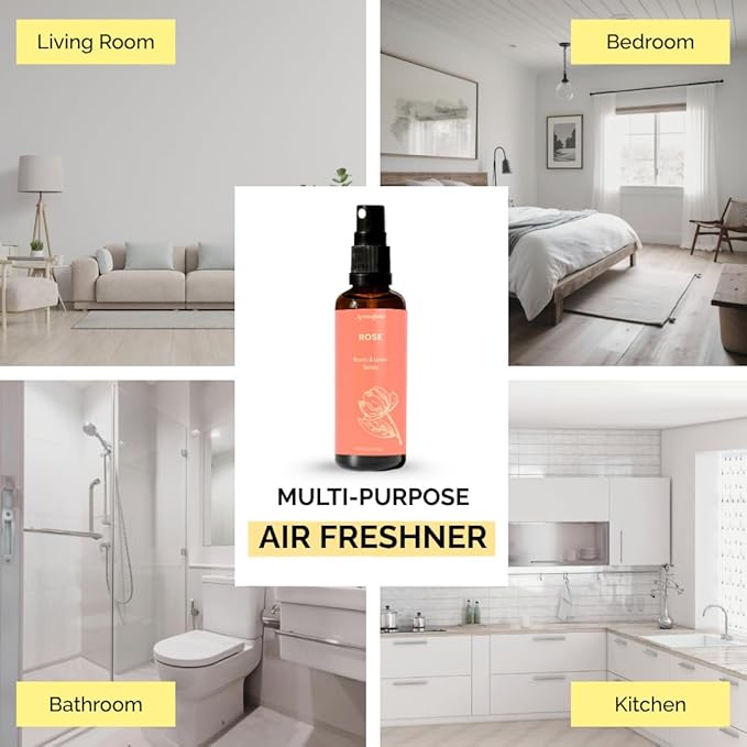 Rose Air Freshener Spray for Room, Linen & Pillow 100ml by Aromafume
