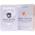 LA PURE Korean Snail Mucin Mask – Cruelty-Free – 10 Hydrating Sheet Masks