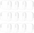 Eilyliafe 12 Pieces Clear Makeup Bags Bulk, TSA Approved Toiletry Bag for Travel, PVC Waterproof Cosmetic Bag with Zipper, Transparent Pouches Organizer Storage for Men and Women (White, Large)