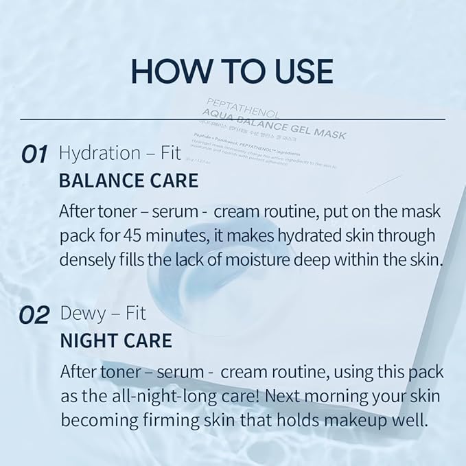 ANOTHERFACE PEPTATHENOL™ Hydrogel Mask | Overnight lifting Mask Pack Korean skin care Pore Minimizing Firming Non-irritation Vegan Korean Skin Care 4Sheets