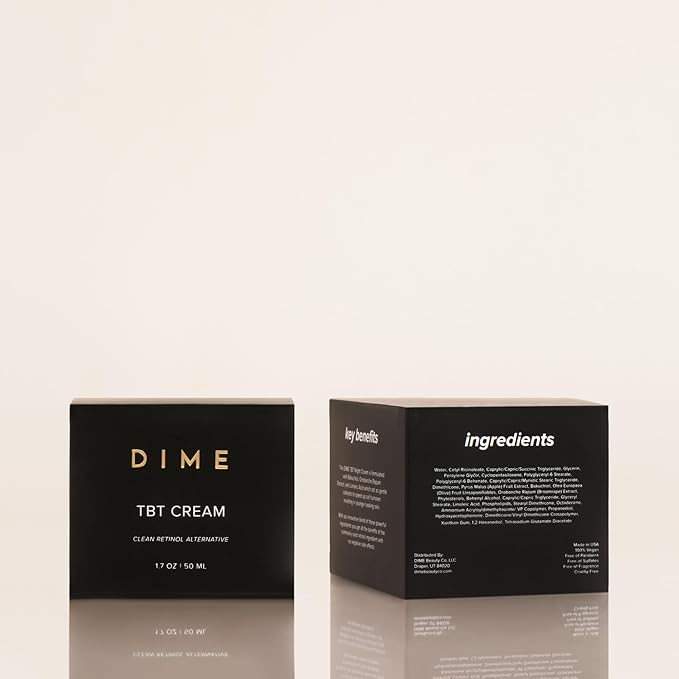 DIME Beauty TBT Cream - Anti-Wrinkle Night Cream with Bakuchiol Retinol Alternative for Fine Lines, Firming and Smoothing Face Moisturizer, Vegan, Cruelty-Free, 1.7 oz / 50 ml