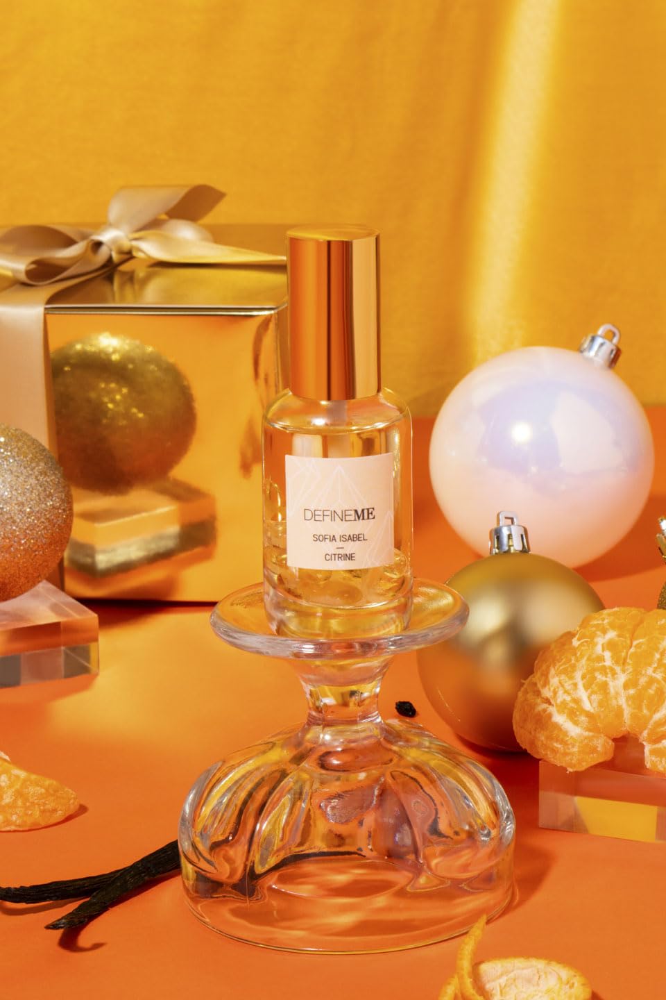 DefineMe Sofia Isabel, Citrine Crystal Perfume, 0.95 fl oz, Gourmand, Fruity and Sweet Fragrance with Mandarin, Tangerine, Vanilla & Jasmine Notes, Perfumes for Women