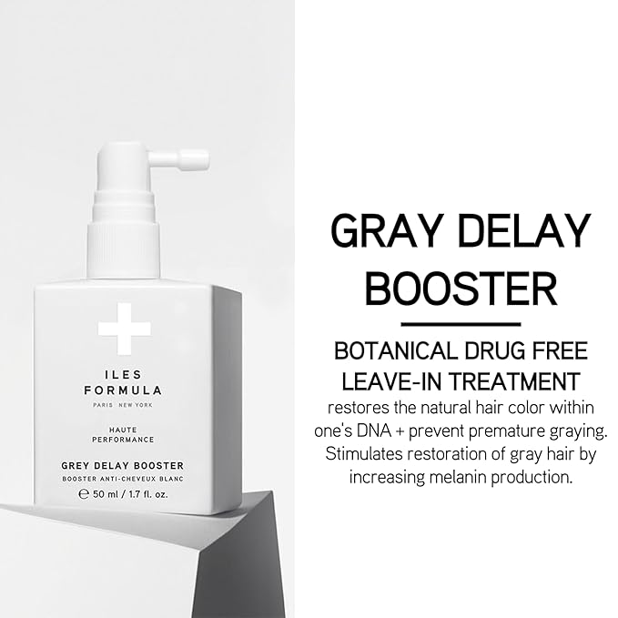 Iles Formula Grey Delay Booster, Prevents Premature Greying, 1-Month Supply