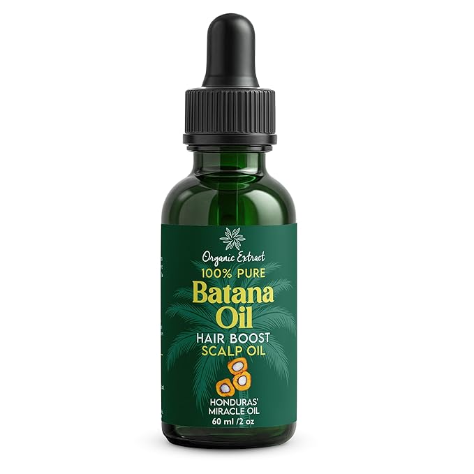 Organic Extract Batana Oil for Hair & Scalp – 2 fl oz / 60ml – Deep Hydration & Frizz Control – Pure & Natural Moisturizing – Lightweight, Nourishing Oil for All Hair Types – For Men & Women