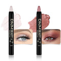evpct 2Pcs Pearl White & Caramel Cream Eye Shadow Brightener Sticks Set for Eyes, Matte Shimmery Eye shadow Applicator Pencil Stick Pen Palette Makeup Waterproof sombras en crema para ojos 18 + 27