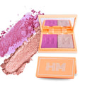 Haute Minute Makeup Blush + Brighten Highlighter Duo, Mini Lightweight Blendable Shimmer Blush, High Pigmented Makeup Powder Palettes, Cruelty Free - #Blessed