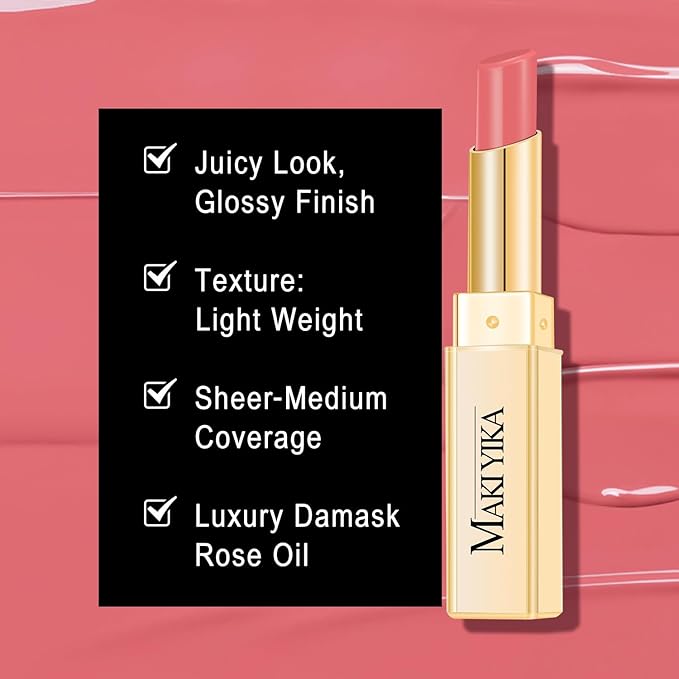 MAKI YIKA Moisture Pink Lipstick for Women Hydrate Tinted Lip Balm