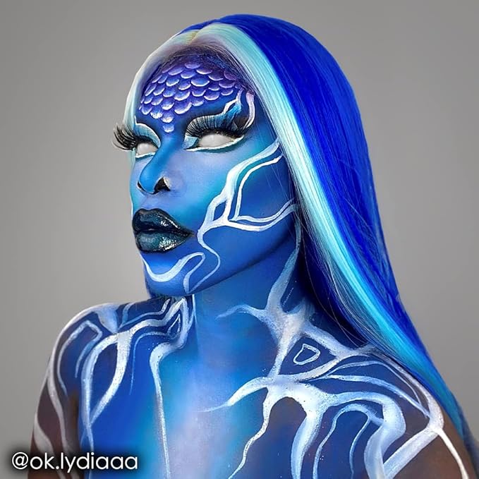 Mehron Makeup CreamBlend Stick | Face Paint, Body Paint, & Foundation Cream Makeup | Perfect for Halloween.75 oz (21 g) (Blue) | Made in the USA