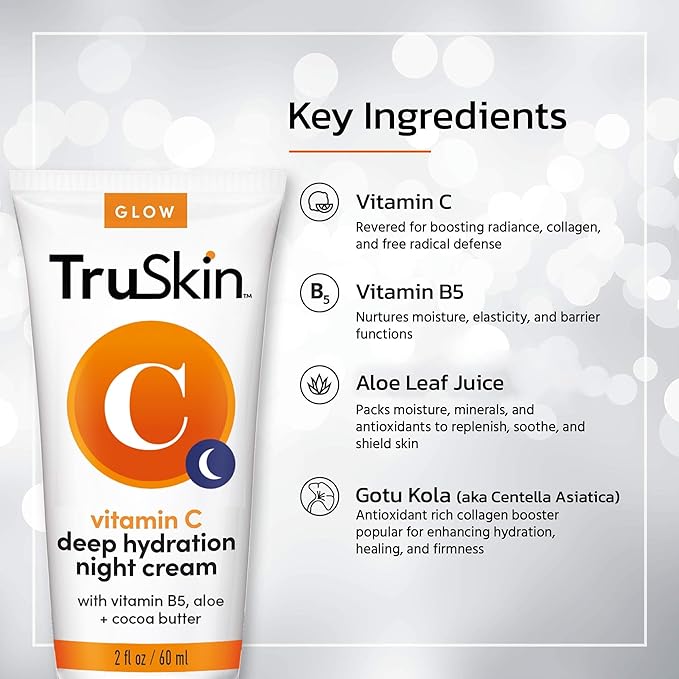 TruSkin Vitamin C Night Cream Brightening Face Moisturizer, 2 fl oz