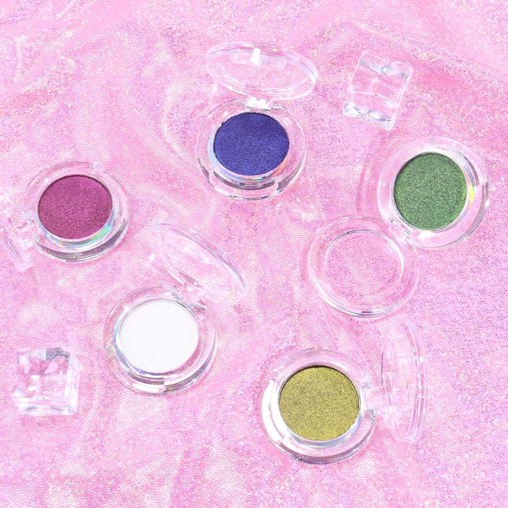 evpct Dark Blue Purple Duochrome Eyeshadow Palette Makeup, Metallic Chameleon Duo Chrome Multichrome Gothic festival Single Eye shadow Palette Makeup for Older Women, Face Glitter Eyeshadow Liquid