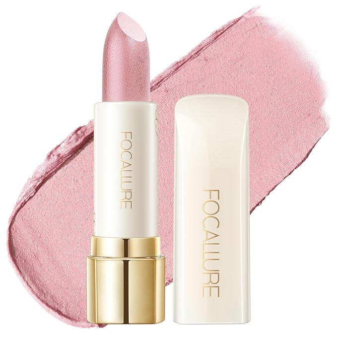FOCALLURE Moisturizing Shimmer Lipstick, Hydrating Buildable Lip Color, Long Lasting Non-Drying Formula, Sparkly Diamond Finish, Back to School Gift, Sour Sugar