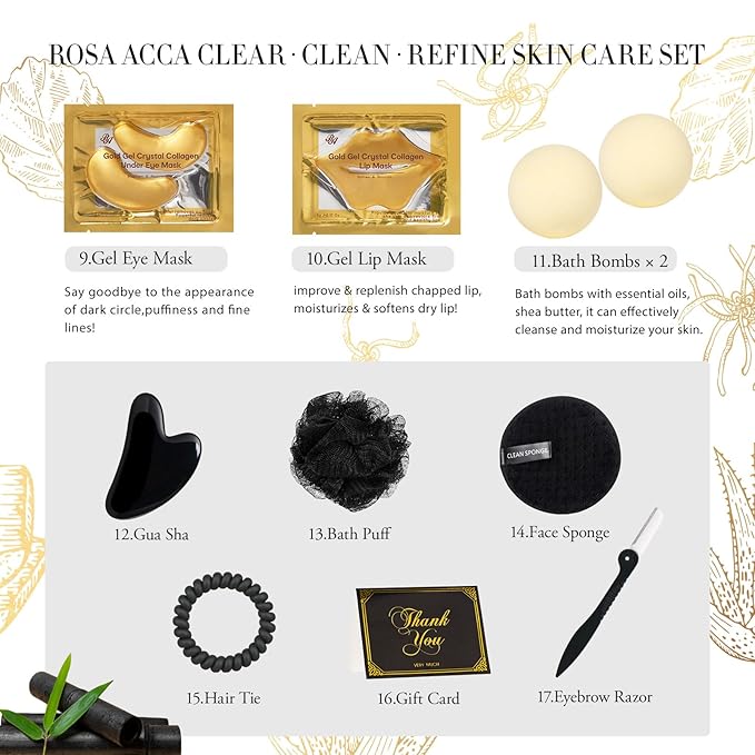 Gifts for Women & Men, 23pcs Fathers Day Gifts, Home Spa Gift Basket Set