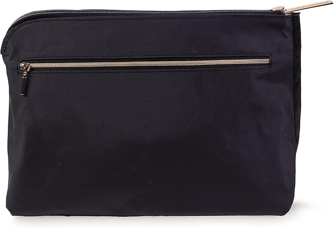 AMÉLIN ARCHIVE Large Canvas Zipper Pouch, Vintage Inspired Pencil Case for Adults, Travel Toiletry Bag, Pouch Bag for Supplies, Makeup or Toiletries (Composition)