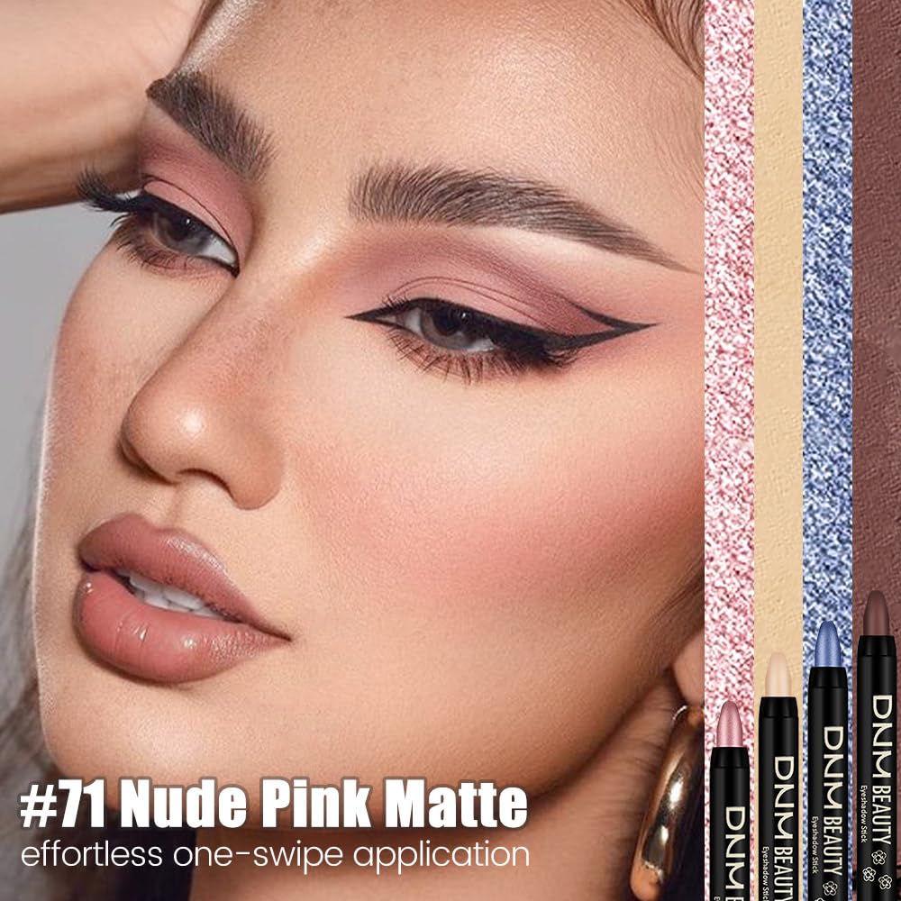 IATMOMOD Light Mauve Matte Cream Eye Shadow Stick Makeup for Women, Mauve Matte Eyeliner Pencil Eyeshadow Brightener Stick for Eyes, Waterproof Eyeshadow Applicator Blendable sombras para ojos 71#