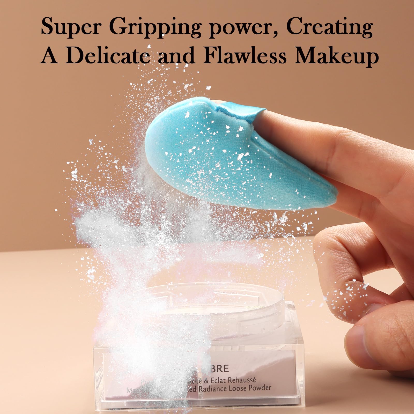 Powder Puff Daubigny 6 PCS Makeup Puff Face Soft Triangle Powder Puffs for Loose Powder Mineral Powder Body Powder Velour Cosmetic Foundation Sponges Blender Makeup Tools(Blue)