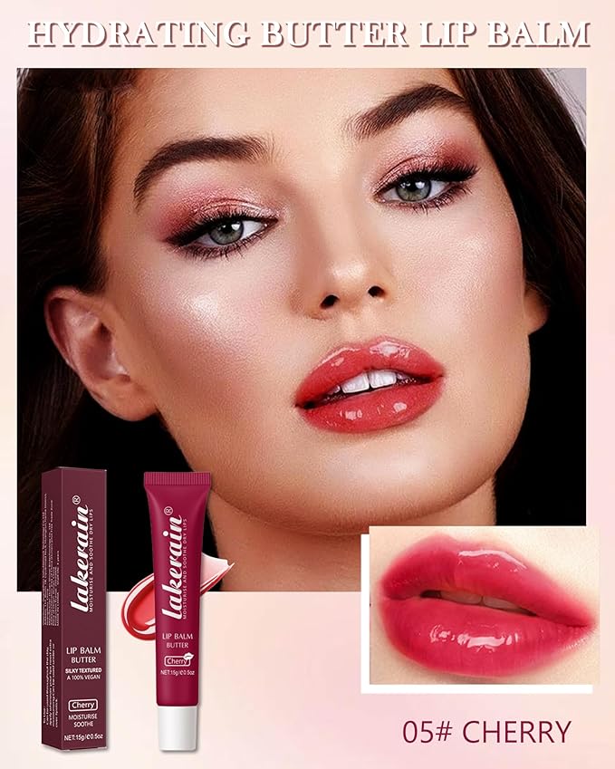 Lip Balm Butter Cherry, Yummy Lip Gloss Oil, Jelly Lip Treatment Lipgloss