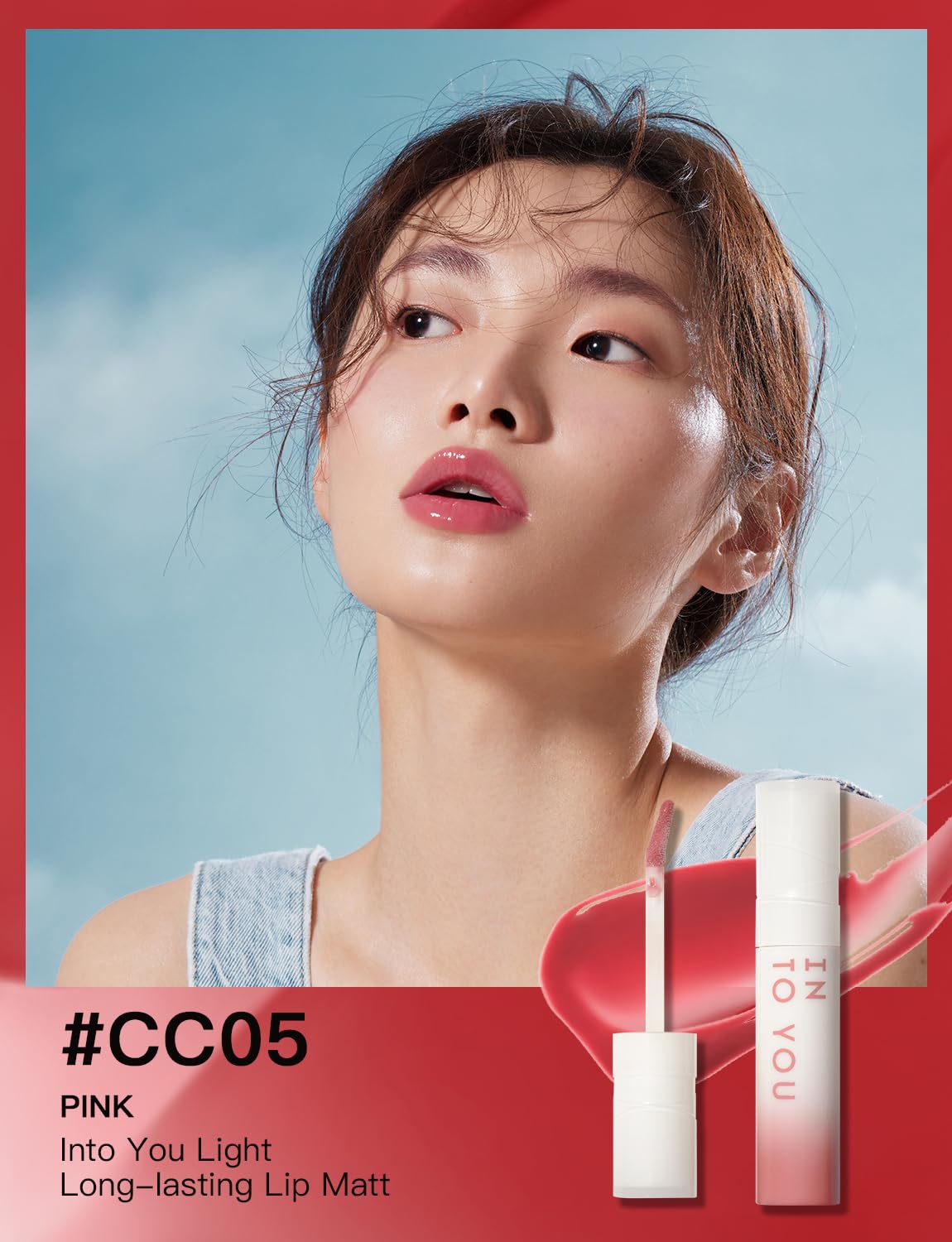 INTO YOU Lip Gloss Coco Liquid Moisturizing Lipstick Long Lasting Lip Stick Lip Stain Makeup Glitter Shine Non-sticky Lipstick for Women (CC05)