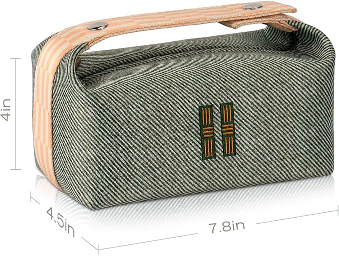Sluxa NEW Makeup Bag - Her Inspired, Stylish, Lightweight, and Practical,Luxury Craft Travel Toiletry Bag for Daily Use & Travel Essentials, Easy Carry & Neat Storage(Grass green)