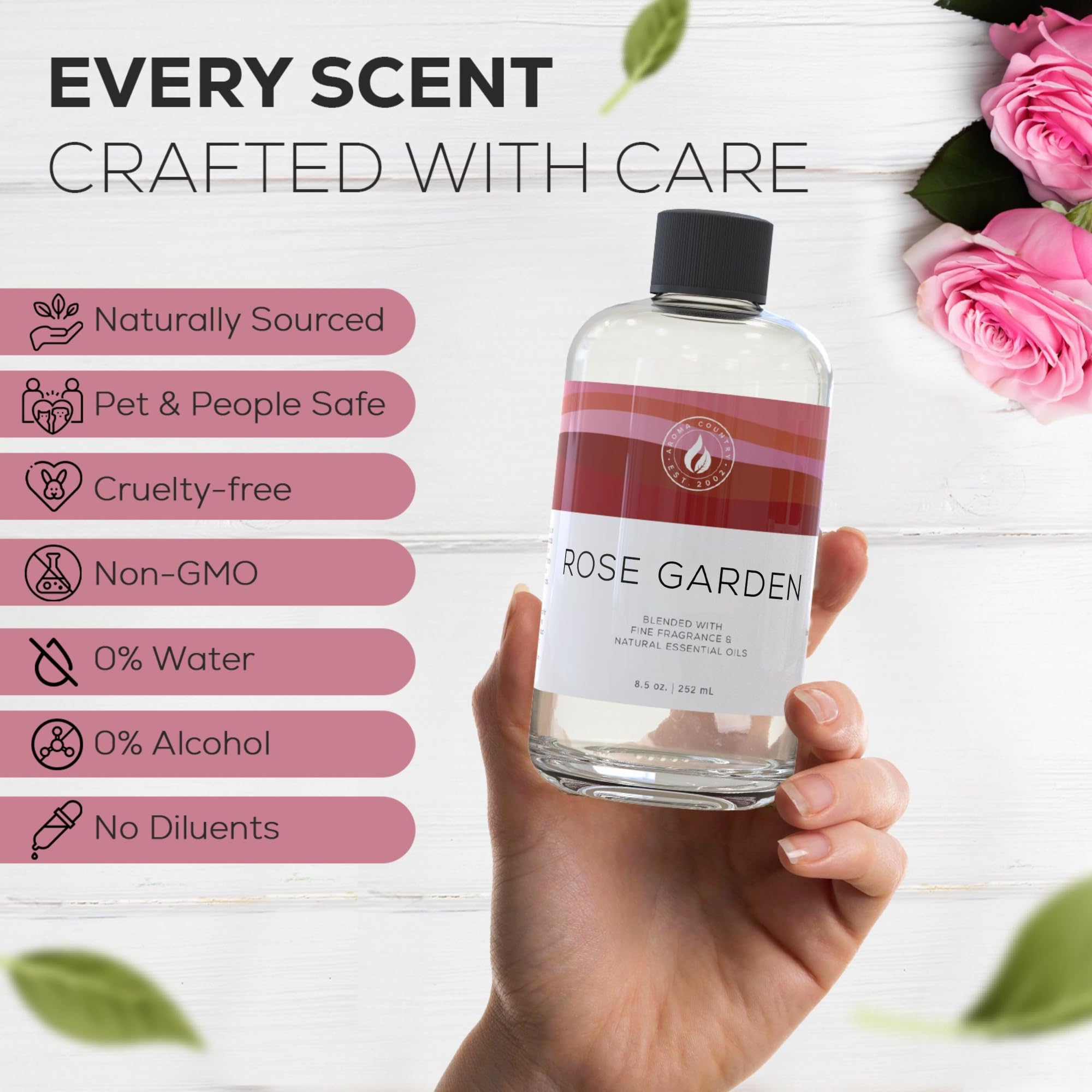 Aroma Country Rose Garden Luxury Diffuser Oil Refill (8.5 Fl Oz)