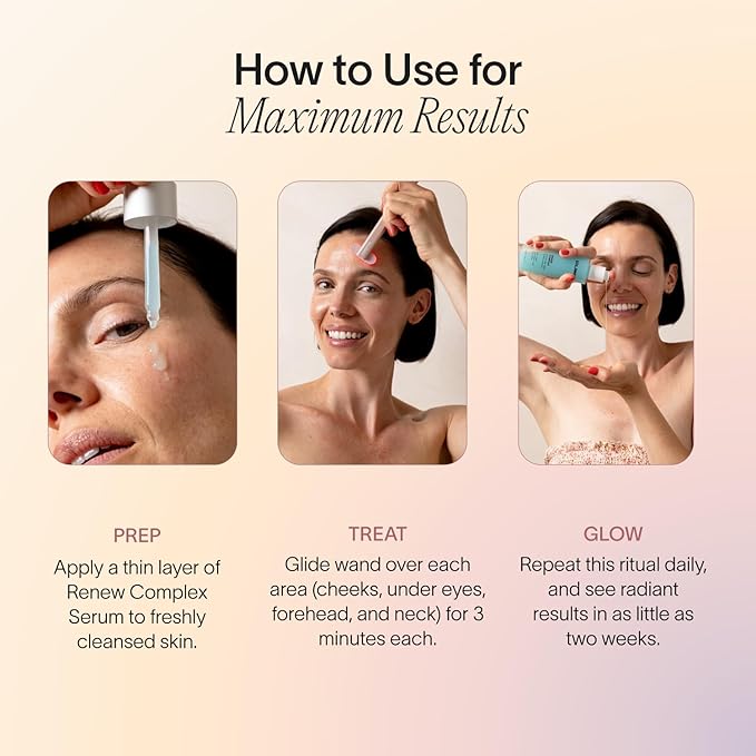 Solawave Renew Complex Red Light Therapy Activation Serum, 1 Oz (3-Pack)