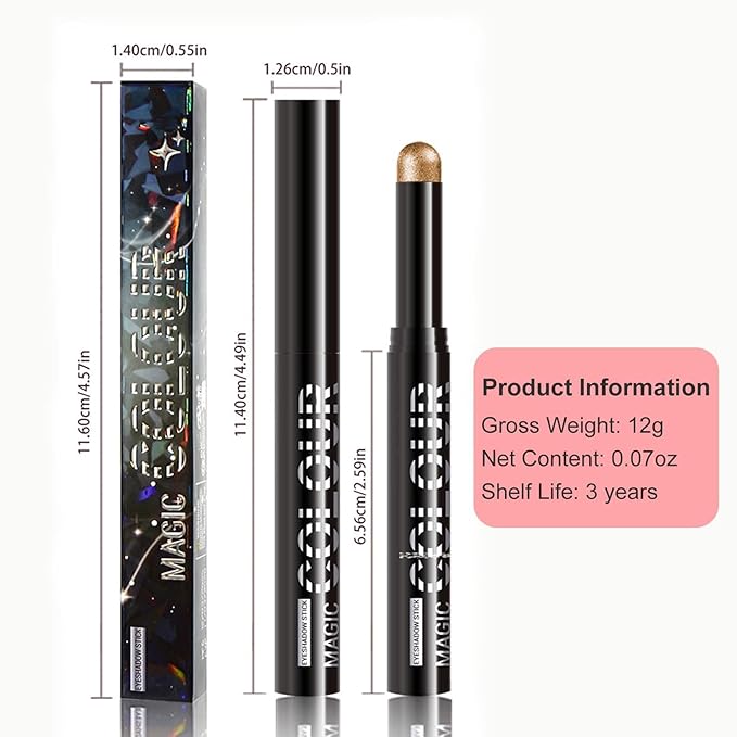 Hyesamyo Green Eyeshadow Stick - Long Lasting Waterproof Matte & Shimmer Cream Eyeshadow Pencil - Highly Pigmented Easy Blend Makeup Kit for Women - Travel Size Eye Shadow for Beginners (24#)