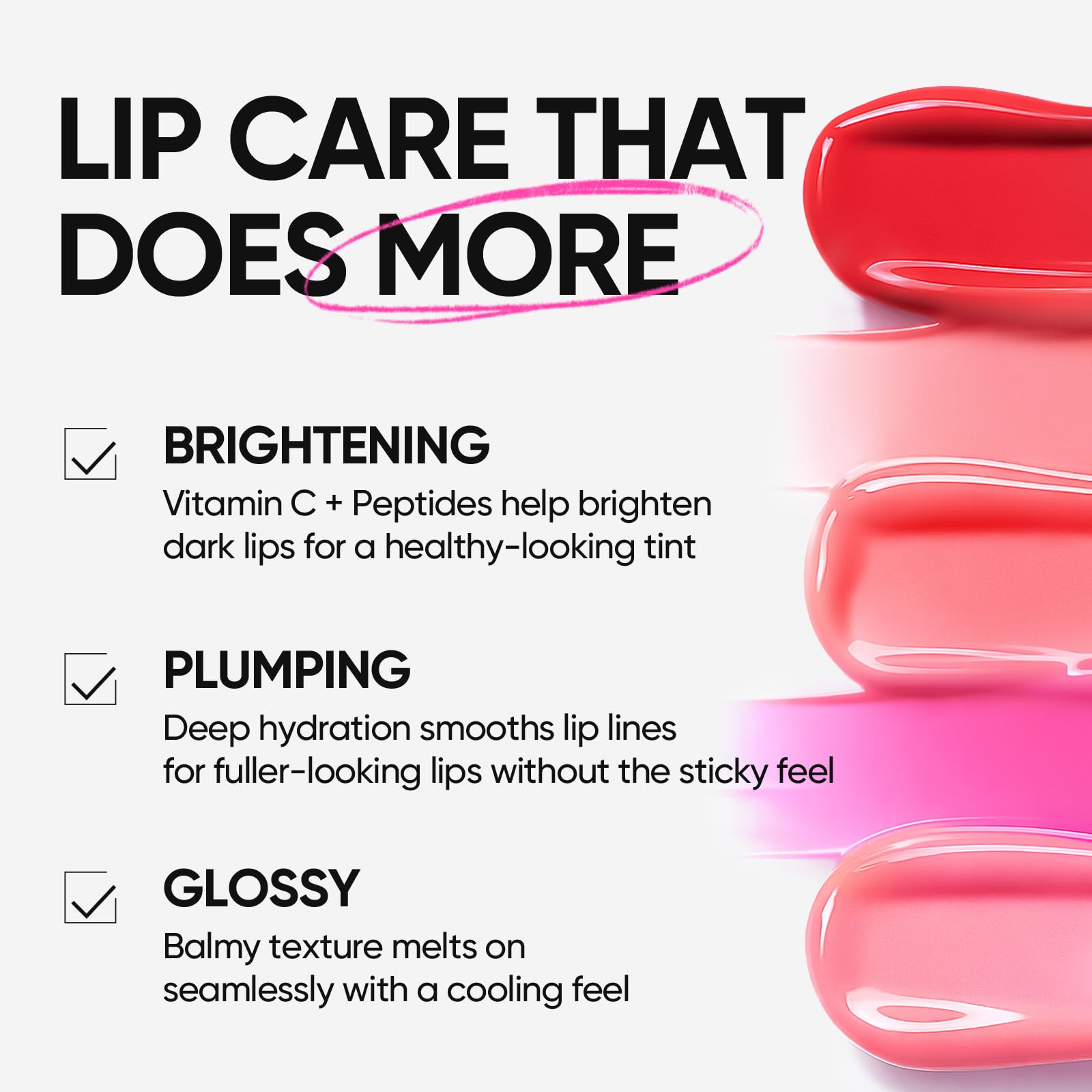 SKINTIFIC Brightening Lip Serum, Hydrating & Plumping (06 Cherry Red)