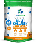 Multi Collagen Peptides Powder - Hydrolyzed, Grass Fed, Golden Milk