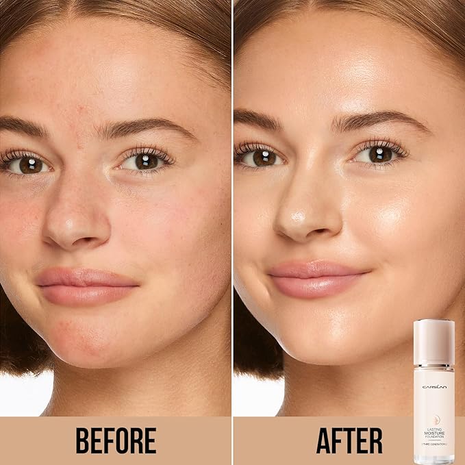 CARSLAN Lasting Moisture Foundation for Medium Coverage with Dewy Wear, M01