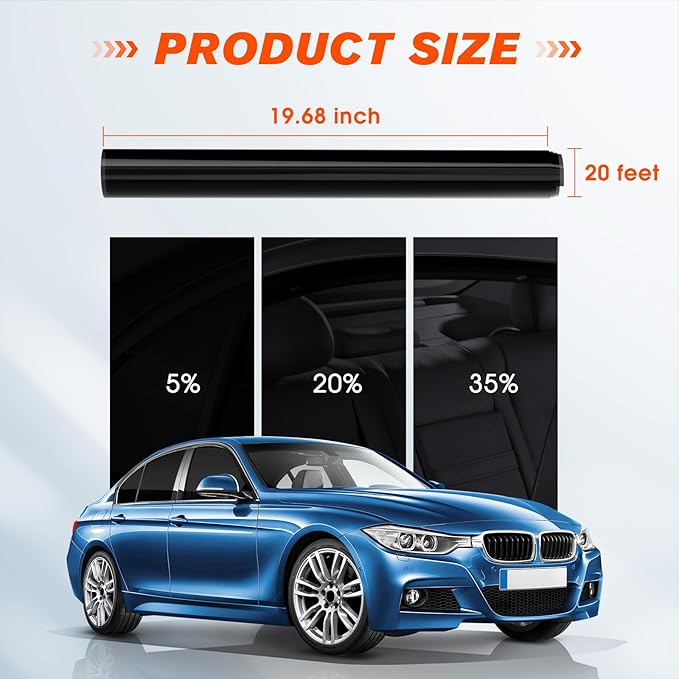 PAMAGOO Window Tint Car 35% VLT, 20" x20' Ceramic Window Roll