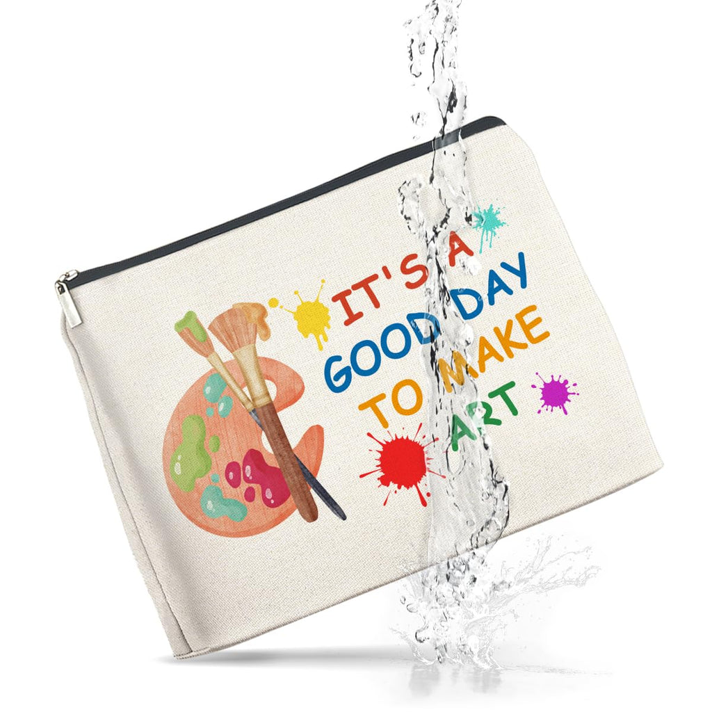 UPNEGE Art Teacher Makeup Bag - Art Lover Gifts for Women Artist & Teacher, Cosmetic Bag With Zipper Makeup Pouch