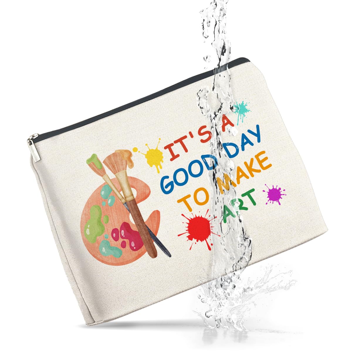 UPNEGE Art Teacher Makeup Bag - Art Lover Gifts for Women Artist & Teacher, Cosmetic Bag With Zipper Makeup Pouch
