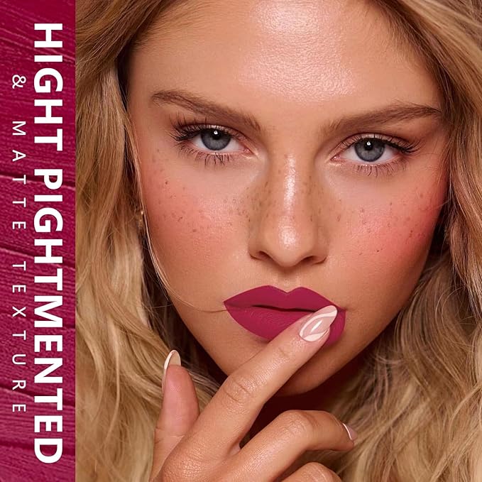 MAKI YIKA Rose Pink Lipstick Matte for Women Color Stay Long Lasting Lipsticks