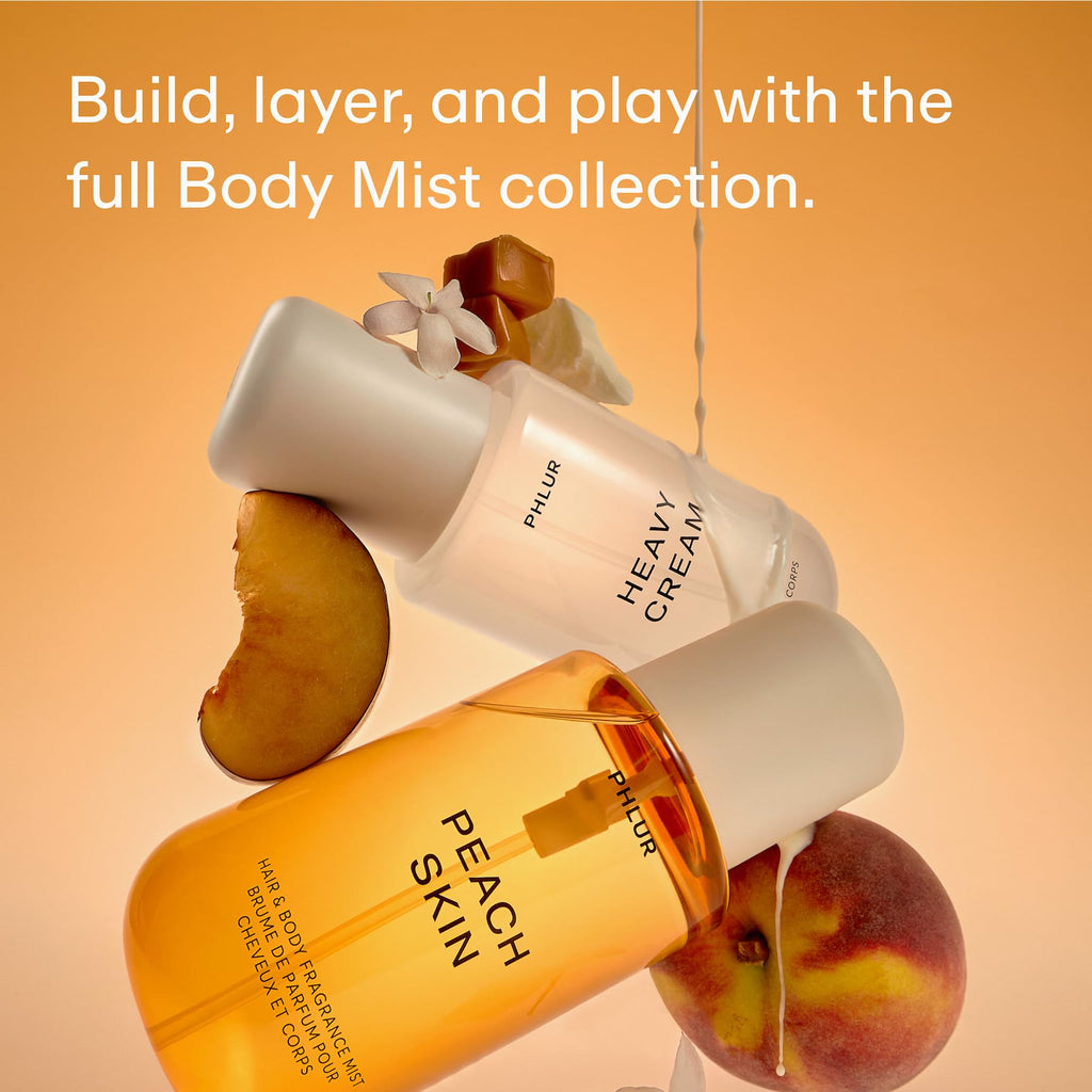 PHLUR Peach Skin Body Mist, 8 Fl Oz - Hair and Body Perfume for Women
