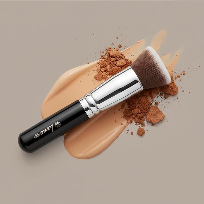 Lamora Flat Top Kabuki Foundation Brush - Liquid Cream Powder Face Brush