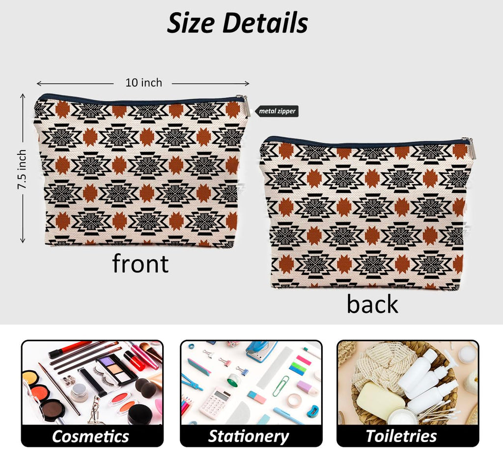 IWXYI Western Makeup Bags With Zipper - Travel Toiletry Gifts For Women