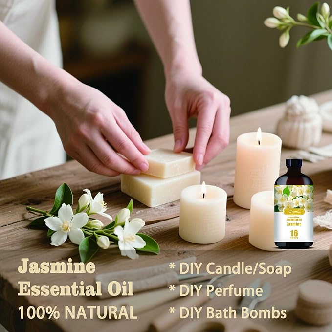 MLYNKL Jasmine Essential Oil,Jasmine Oil for Home Diffuser,16 fl oz