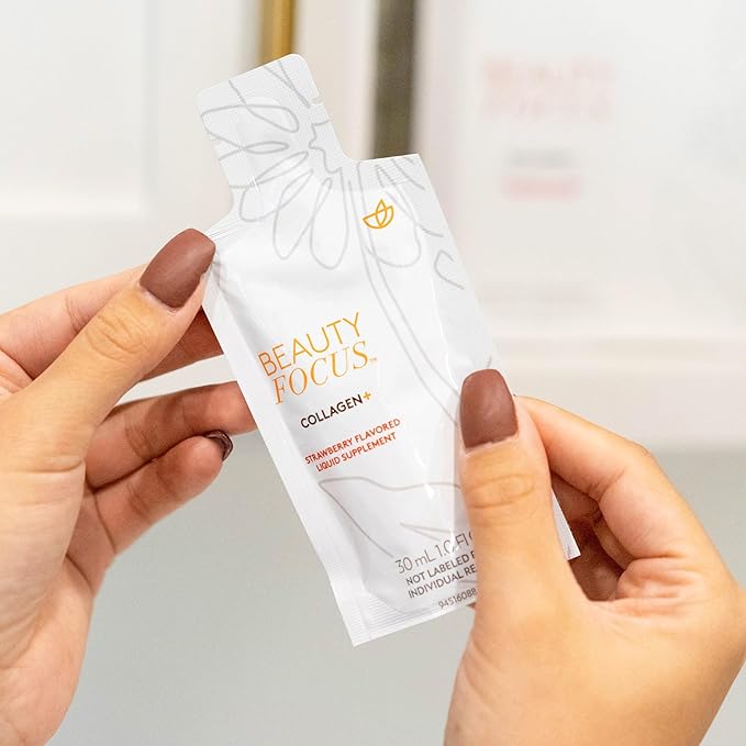 Nu Skin Beauty Focus Collagen + | 30 Pouches | Strawberry Flavored