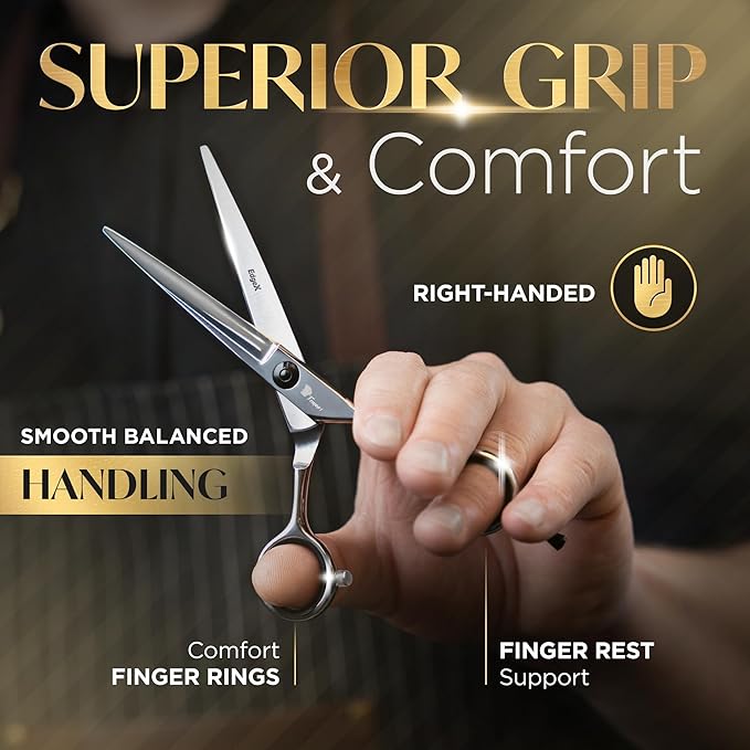 Fagaci Professional Hair Cutting Scissors 6 Inch, Razor Sharp