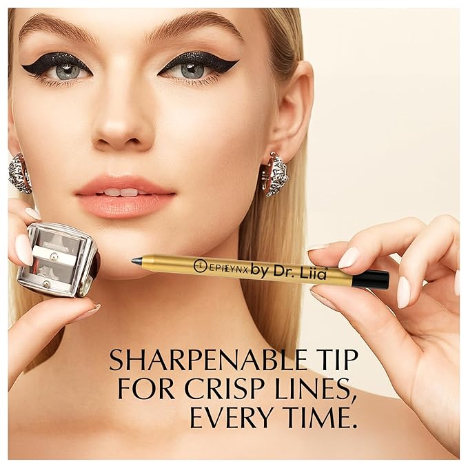 EPILYNX Waterproof Eyeliner Pencil, Smudge-Proof, Moonlight Black Shimmer