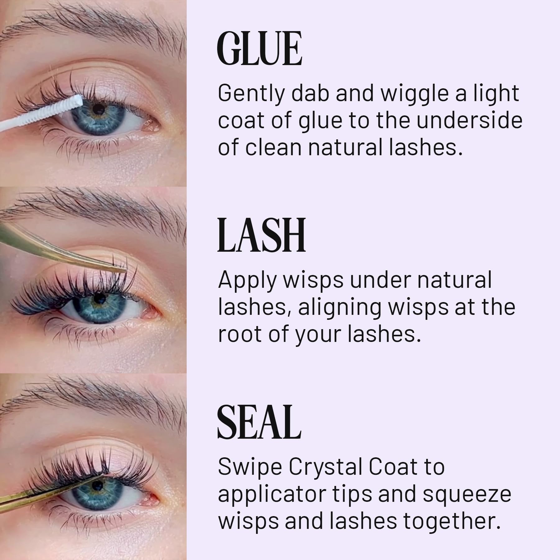 Lilac St Volume Lash Clusters for DIY Lash Extensions, Volume, 14mm