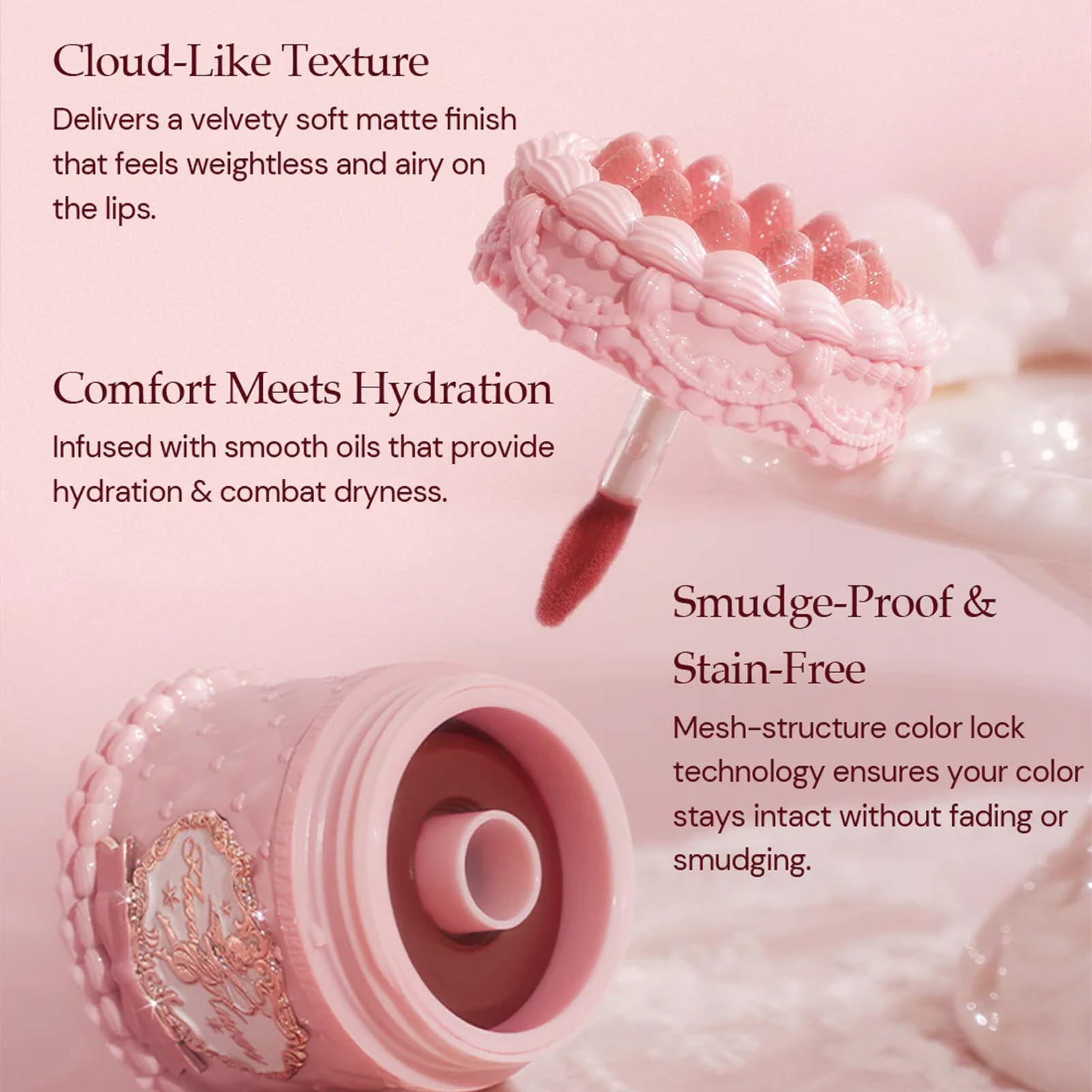Flower Knows Strawberry Cupid Cake Lip Cream, Dusty Rose Pink