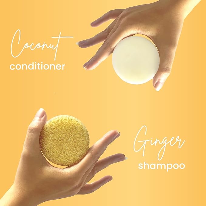 Muun Ginger Shampoo and Conditioner Bar Thickening Sulfate Silicone Free