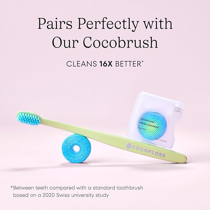 Cocofloss Expanding Woven Dental Floss by COCOLAB, Coconut Scent, 1-Pack