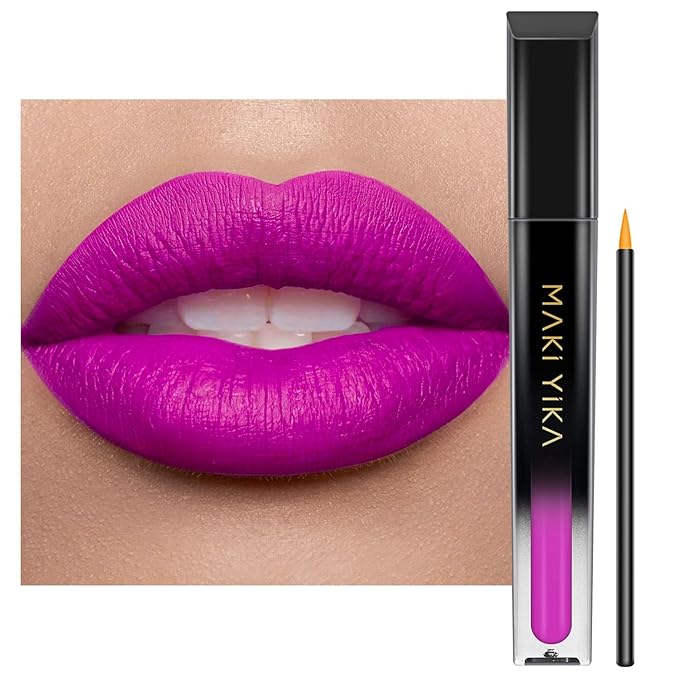 MAKI YIKA Hot Pink Lipstick Matte for Women Color Stay Long Lasting Lipsticks