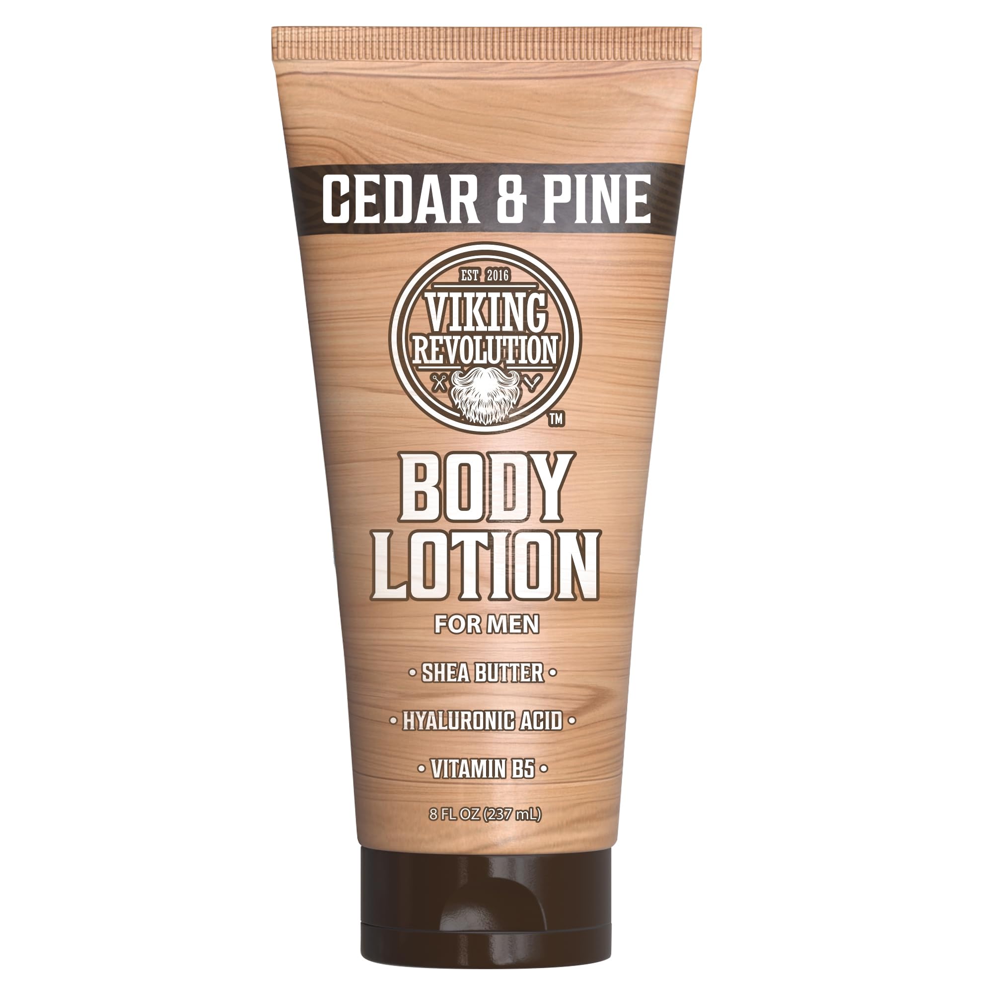 Viking Revolution Cedar and Pine Body Lotion for Men – Mens Lotion for Dry Skin with Shea Butter, Hyaluronic Acid and Vitamin B5, Nourishing Mens Body Lotion for Hydrated and Smooth Skin (8oz, 1 Pack)