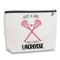 kdxpbpz Lacrosse Gifts Lacrosse Makeup Bag Gifts for Sports Players Team Birthday Gifts for Women Friend Sister BFF Bestie