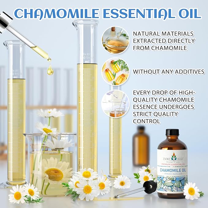 EVOKE OCCU Chamomile Essential Oil for Skin Hair & Diffuser
