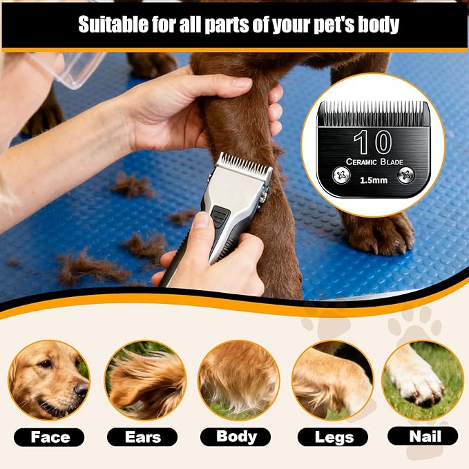 Dog Grooming Clipper Blades Replacement Compatible with Andis Dog Clippers